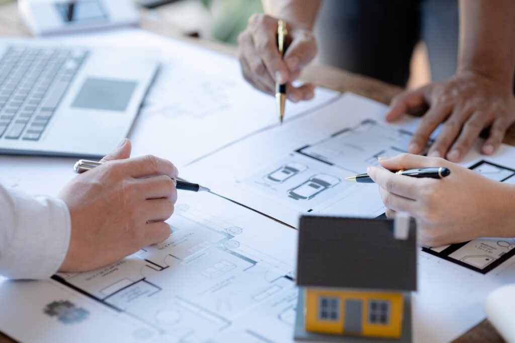 architects and engineers are working together to edit the draft